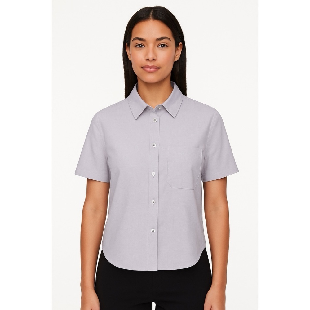 Aritzia Sunday Best Linen Organic Cotton Eliza Shirt - Lavender